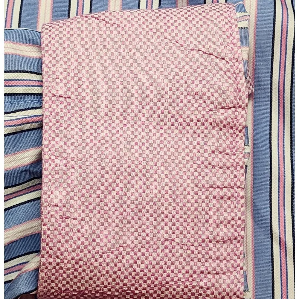 Bugatchi Mens Size Medium Long‎ Sleeve Button Down Blue/Pink Stripes